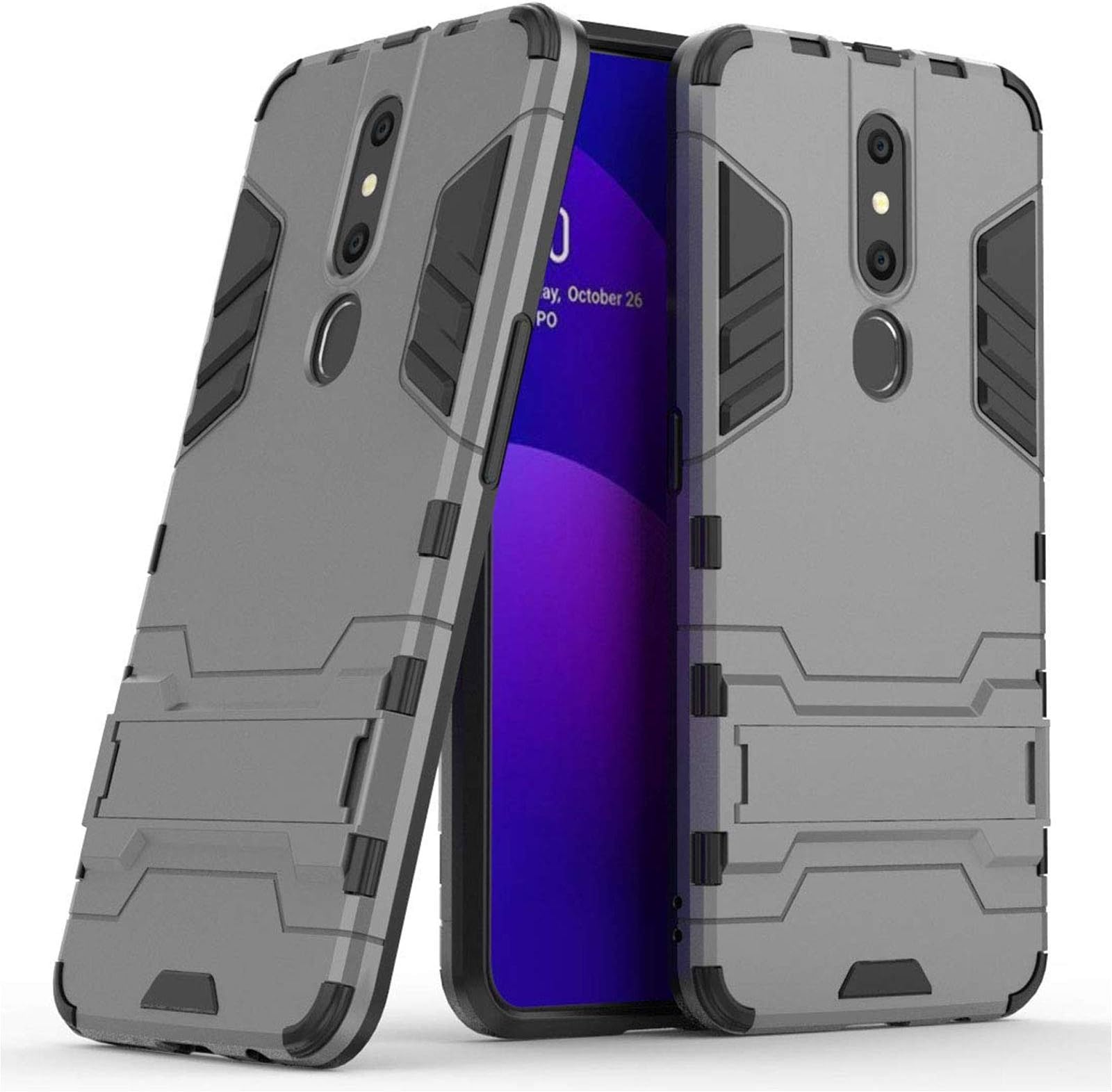TecKraft Hard Armor Kickstand Back Cover for Oppo F11 Pro