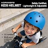 KORIMEFA Kids Helmet 51-58cm Adjustable Bright Neon Pastel Safety view 2