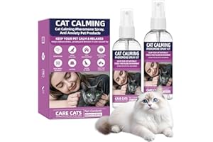 KODASNY Cat Calming Pheromone Spray Kit Feline Calm Pheromones Vet Recommended Drug-Free Anxiety Relief for Multi-Cat Homes,Stops Scratching & Urine Marking,60-Day Supply | Drug-Free (2 * 60 mL)