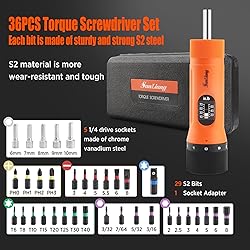 Sanliang 36Pcs Torque Screwdriver Wrench Driver Set