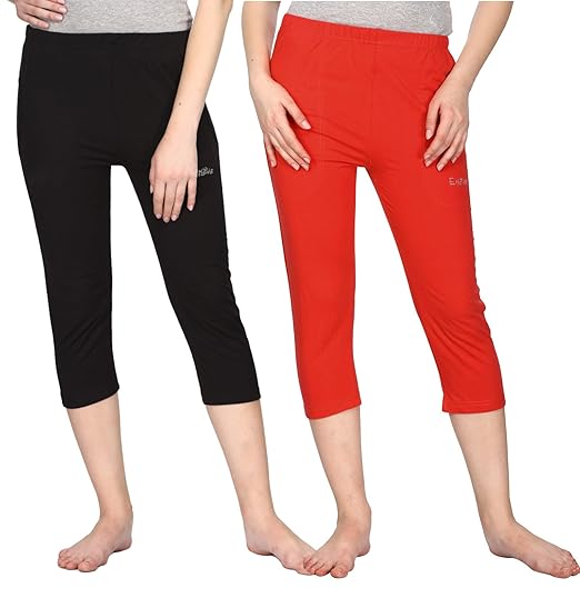 Cotton Capris for Women (Pack of 2)