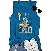 MNLYBABY Magical Tank Tops Women Magic Kingdom Tank Fairy Castle Tshirt Girls Trip Tee Family Vacation Shirt Tops
