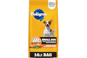 Pedigree Adult Small Dog Dry Dog Food, Roasted Chicken and Vegetable Flavor, 14 lb. Bag