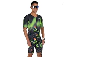 Zoot Men’s LTD Tri Aero Fz Racesuit, Short Sleeve Aerodynamic Cycling Race Swim Bike Run Tri Suit with Pockets UPF 50+ Fabric