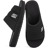 VeraCosy Men's Open Toe Slippers Breathable Corn Knit Memory Foam with Non Slip Sole