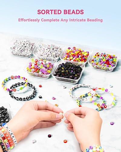 ARTDOT Cases Assorted Letter Beads for Friendship Bracelets