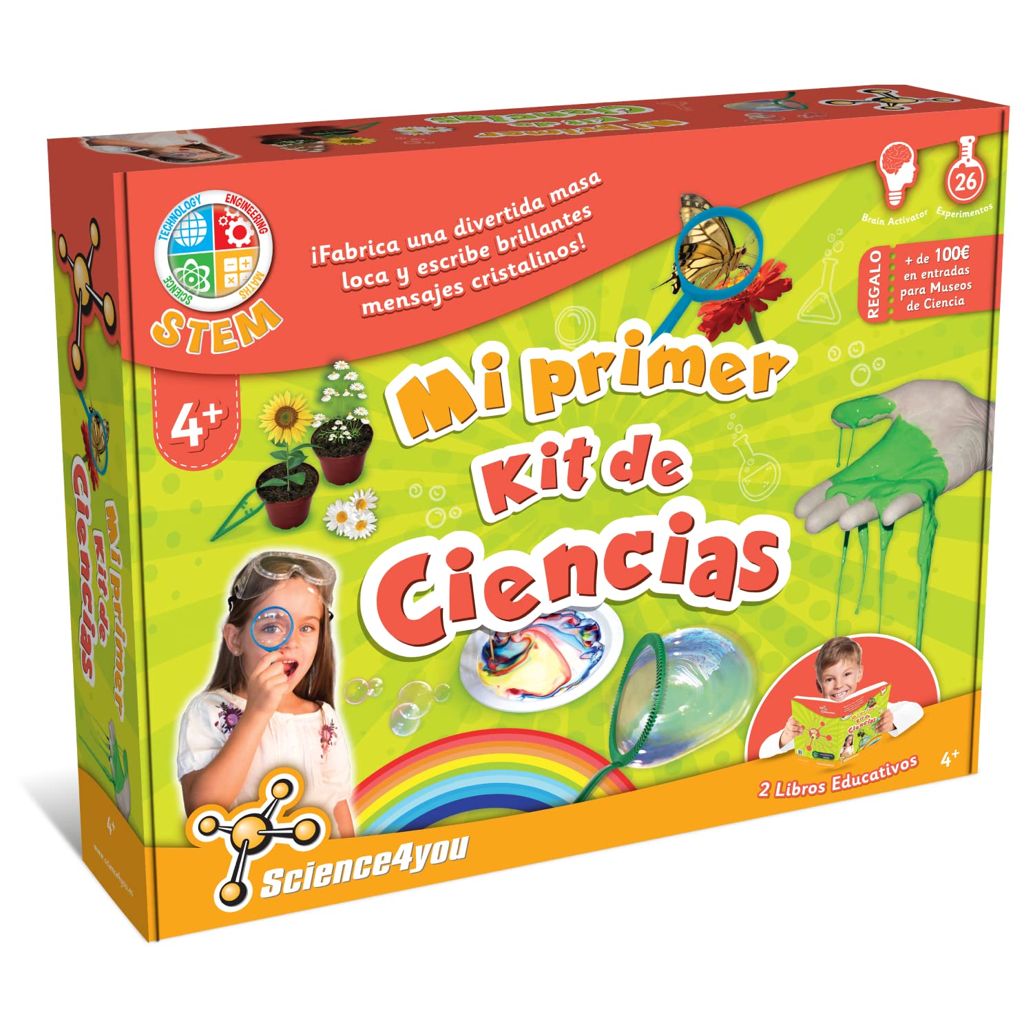 Science4you 600270 Mi Primer Kit de Ciencias Science Toy for Children + 4 Years, Multicoloured, 37 x 8 x 29