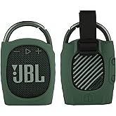 TXEsign Silicone Case Compatible with JBL Clip 4 - Portable Mini Speaker Stand Up Protective Carrying Case Cover for JBL Clip 4 (Green)