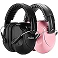 ProCase Noise Reduction Ear Muffs, Sound Proof Ear Protection, NRR 28dB Noise Cancelling Headphones for Adults Kids Autism, Hearing Protection for Shooting Gun Range Mowing -2 Packs, Pink & Black