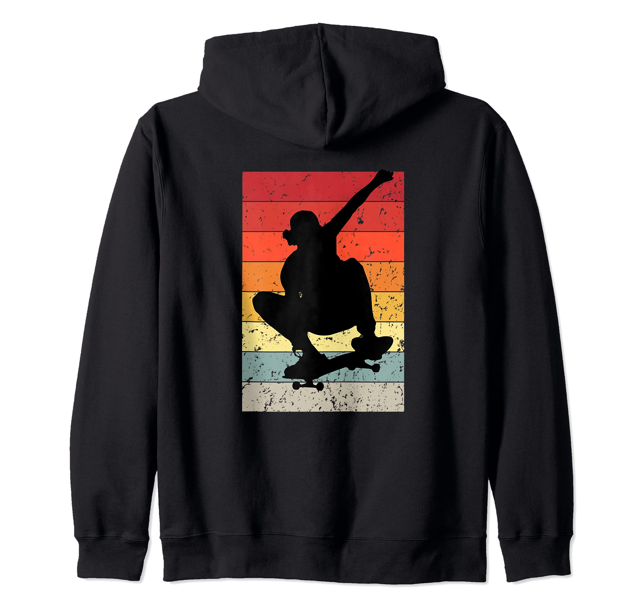 Shut Up & Skate Sunset Electric Longboard Pro Skateboarders Zip Hoodie