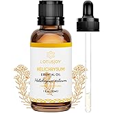 LOTUSJOY Helichrysum Essential Oil 1 Oz – 100% Pure & Natural – Helichrysum Oil for Bruising, Skin, Aromatherapy, Massage & DIY Use