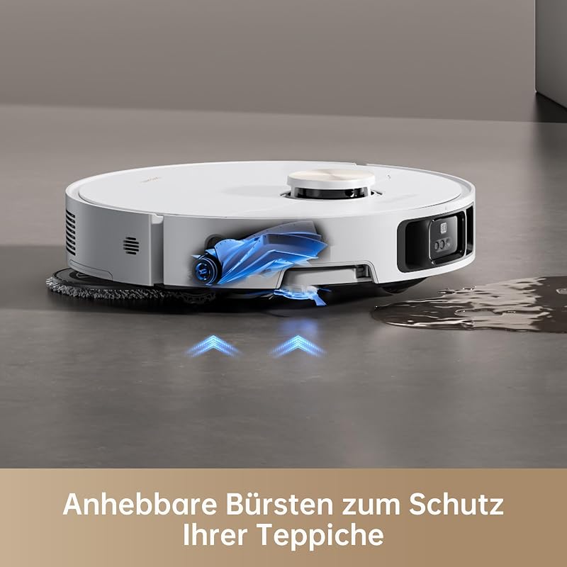 X40 Ultra Complete Saugroboter mit Wischfunktion, 12.000Pa Saugkraft, 70℃ Wischmopp, selbstreinigend, automatische Entleerung, automatisches Nachfüllen, Anti-Wirrwarr und anhebbare Bürsten