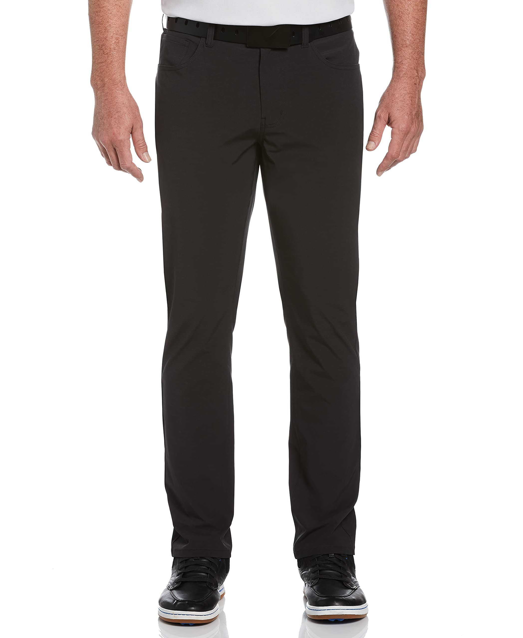 Callaway Men’s EverPlay 5-Pocket Golf Pants with Comfort Waistband, Stretch Non-Iron Fabric, Moisture-Wicking, Tapered Fit, Black Heather, 54W x 30L Big Tall