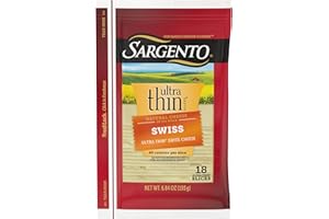 Sargento Ultra Thin Natural Swiss Sliced Cheese, 18 Slices