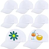 Skyebed Kids White Baseball Caps Bulk DIY Blank Baseball Hats Summer Sport Ball Caps for Boys Girls Outdoor Activities