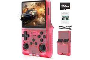 REGIISJOY R40S PRO 30000 in 1 Handheld Game Console, 3.5 inch IPS Screen Retro Game Console, Mini Portable Pocket Arcade 3800mAh 45 simulators 256G TF Card