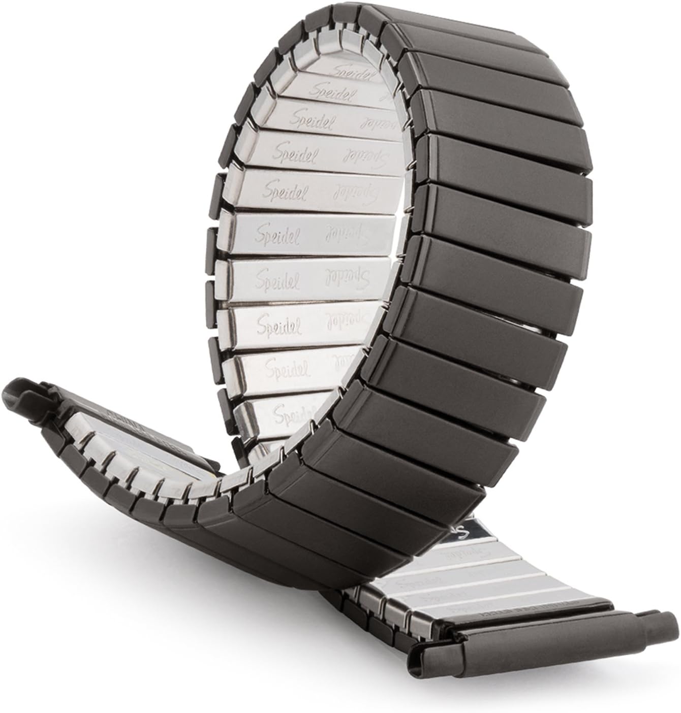 Speidel Mens TwistOFlex Black PVD Stainless Steel Stretch Metal