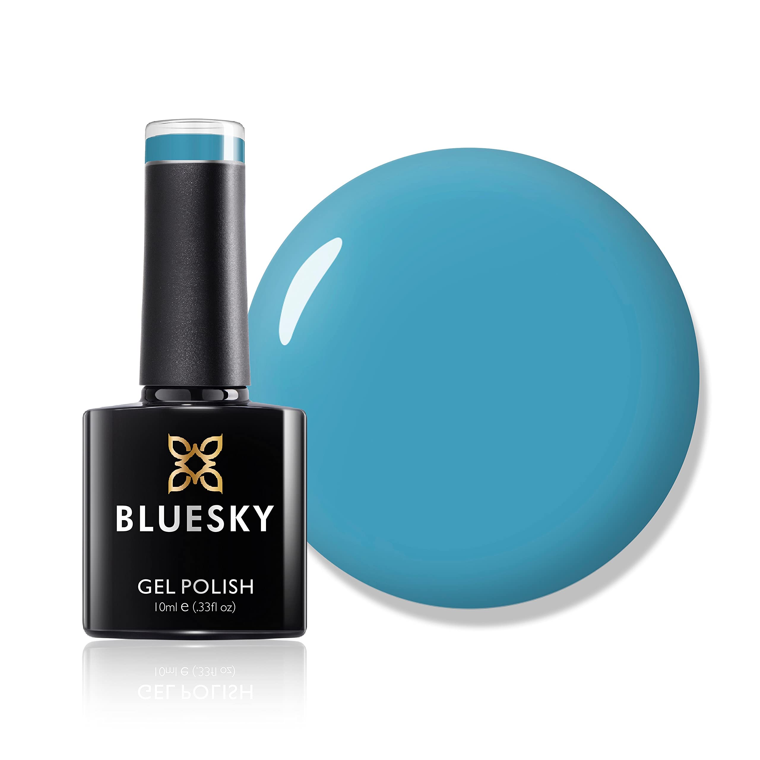 Bluesky Gel Nail Polish, Summer 2021 Collection, Backdoor Wave Ss2115, 10 ml Blue (Requires Curing Under LED or UV Lamp)