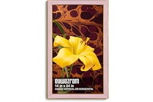 euwazram Suede 14x24 Frame - Single Frame, Christmas Elegant Pink 14 x 24 Poster Frame, 14x24 Picture Frame for Artwork Puzzles Photos and Movie Posters