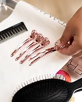 FRAMAR Rose Gold Hair Clips 4pc Premium Sectioning Hairdressing Clips view 3