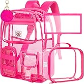 Clear Backpack, Heavy Duty Transparent Bookbag for Women and Men | Heavy Duty