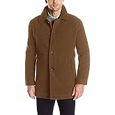 Cole Haan Men's Button Up Wool Plush Car Coat