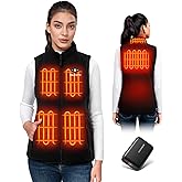WASOTO Heated Vest Women Fleece Vest 16000mAh Battery Pack Charger Included Lightweight Slim Fit for Indoor Outdoor Work