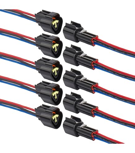 Lot De 10 Connecteurs électriques étanches 2 Broches - Avec Fils 10 Cm, Pour Voiture, Moto, Bateau, Installation Facile