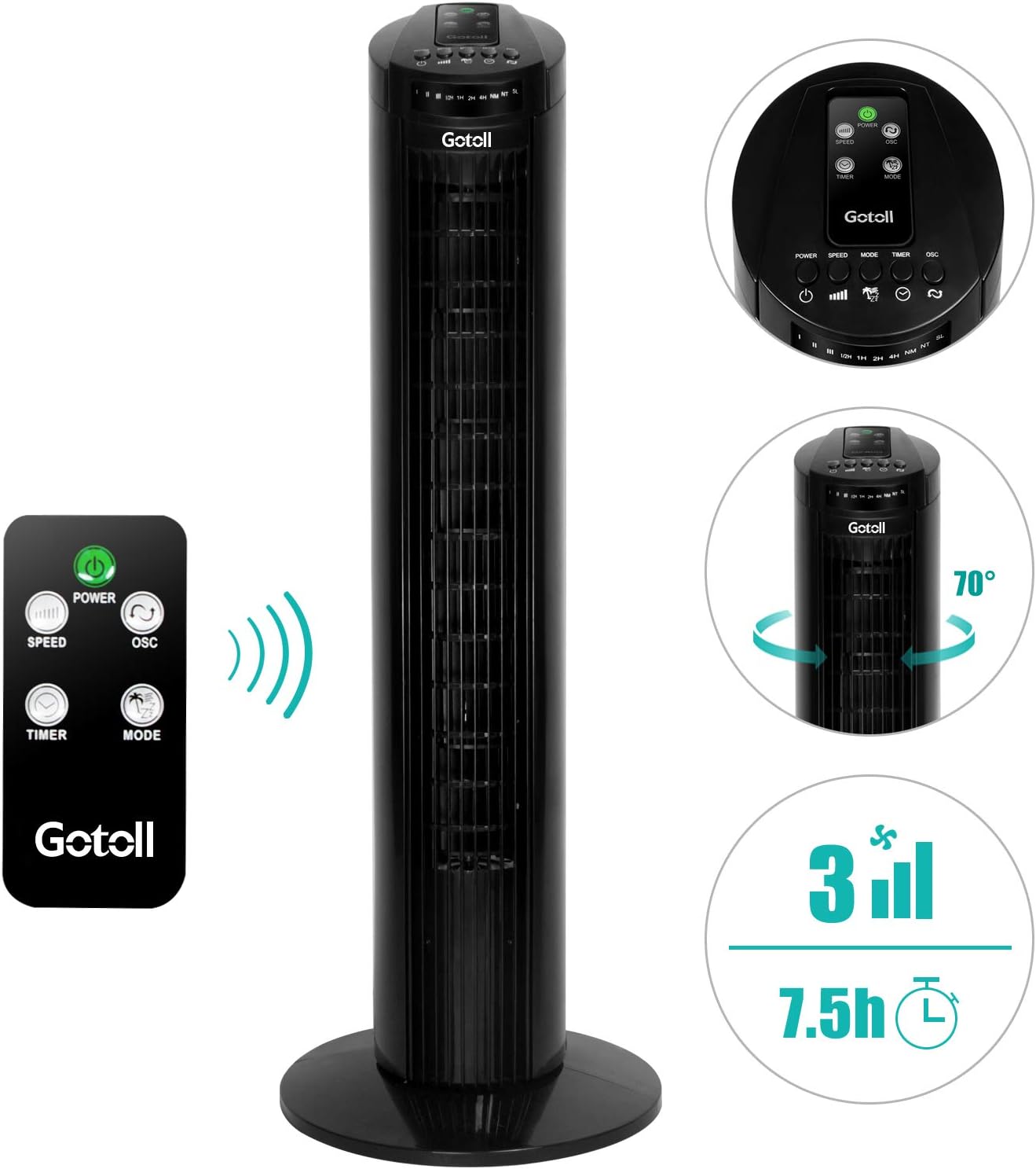 ventilatori a torre con aria fresca