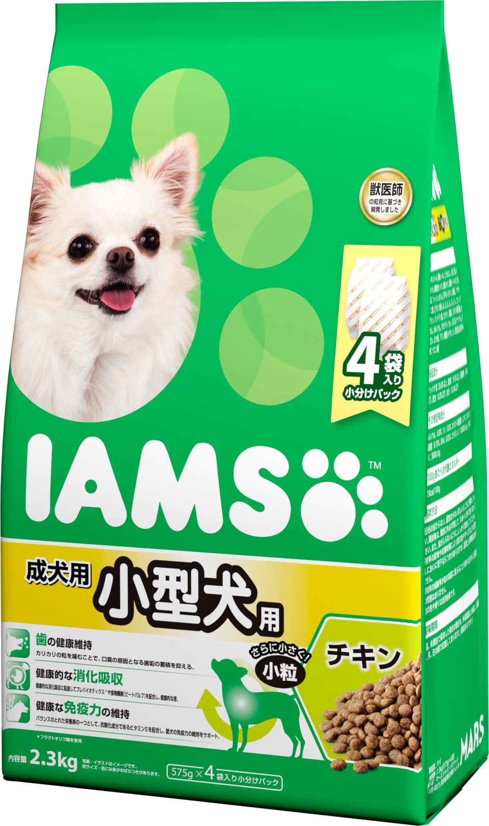 アイムス (IAMS) ドッグフード 成犬用 小型犬用 小粒 チキン 2.3キログラム (x 1)商品画像