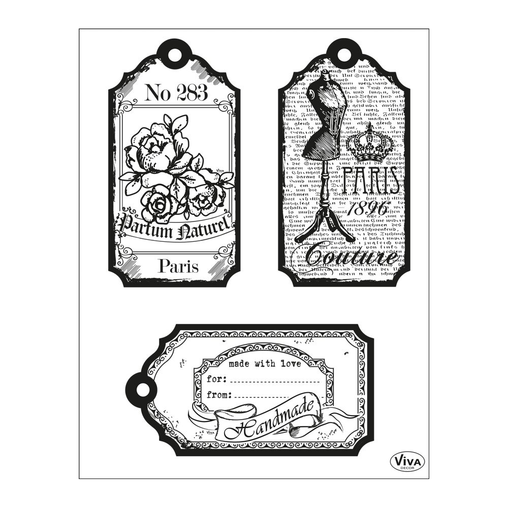 Viva Decor Silicone Paris Stamp Tags
