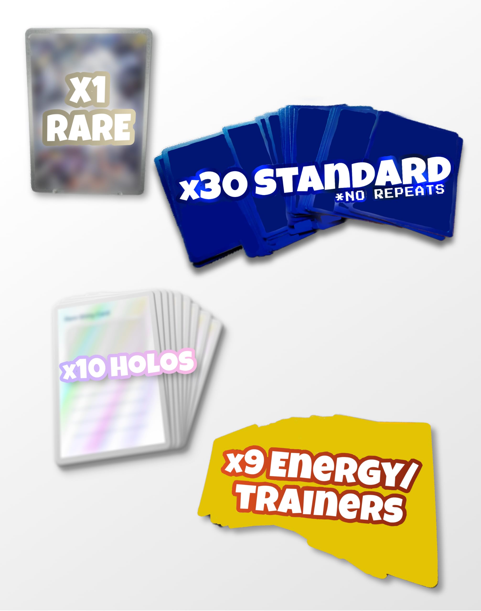 50 Assorted TCG Trading Cards Bundle – Holo & Rare Cards Included – EX GX V VMAX Full Art – Card Lot for Collectors, Kids & Gifts - Compatible with Pokémon TCG