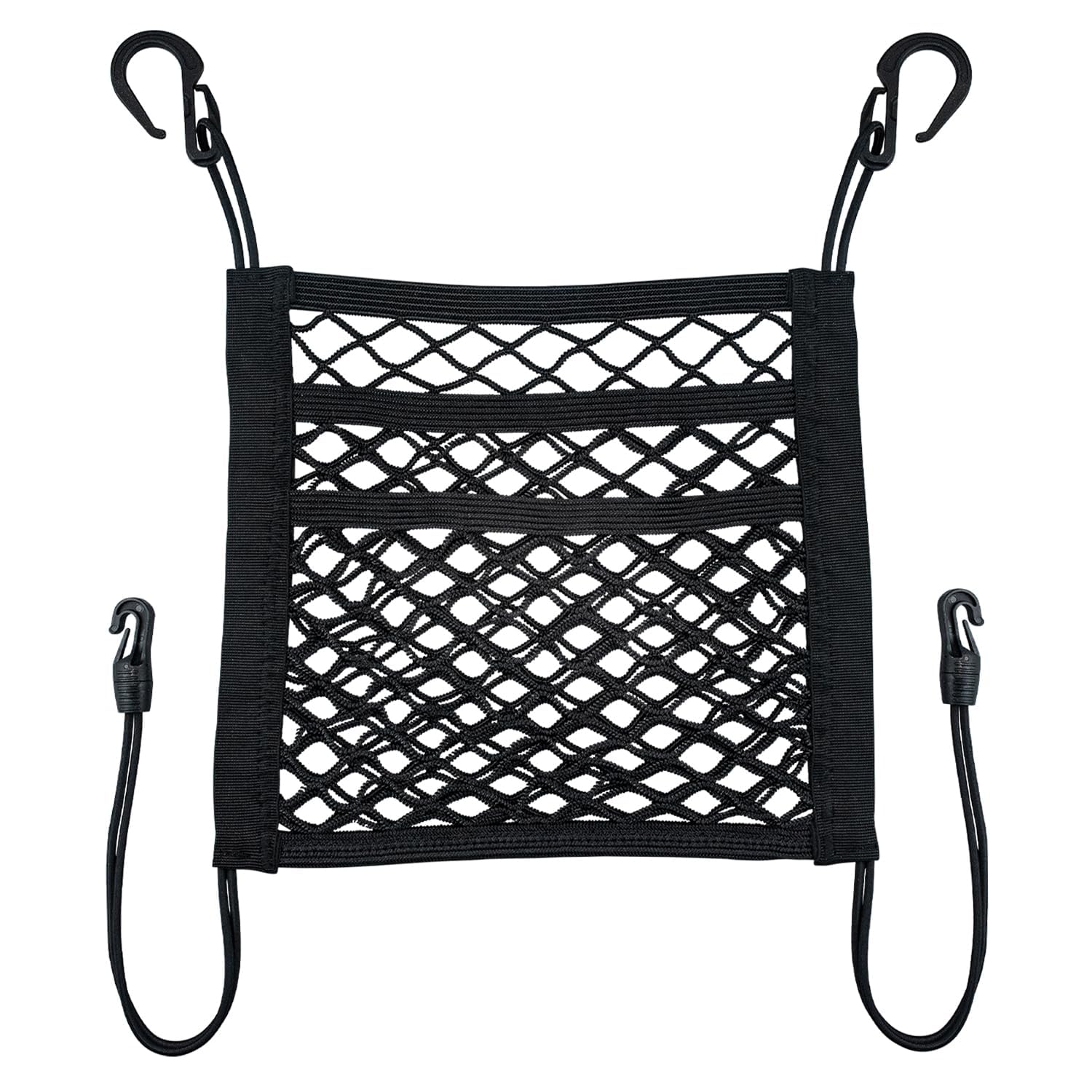 Photo 1 of 3-Layer Car Mesh Organizer Storage Between Front Seats Kid Dog Pet Net Barrier Pocket Elastic Tissue Purse Holder Netting for Automotive Interior Trim Driver Storage Netting Pouch(11.8 x 10.6 inch)