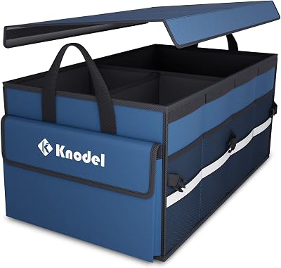 K KNODEL Car Boot Organiser with Foldable Cover Medium Blue