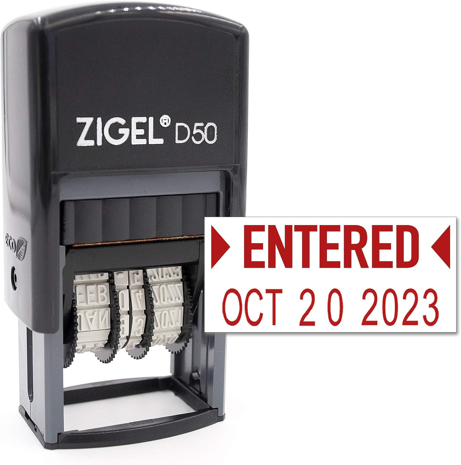 ZIGEL D50 Date Stamp with Entered Self Inking Date Stamp