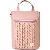 SEWBOO Baby Bottle Cooler Bag with Adjustable Straps to Fits Stroller or Diaper Bag,Insulated Baby Bottle Bag for Nursing Moms Daycare or Travel (Dusty Rose)