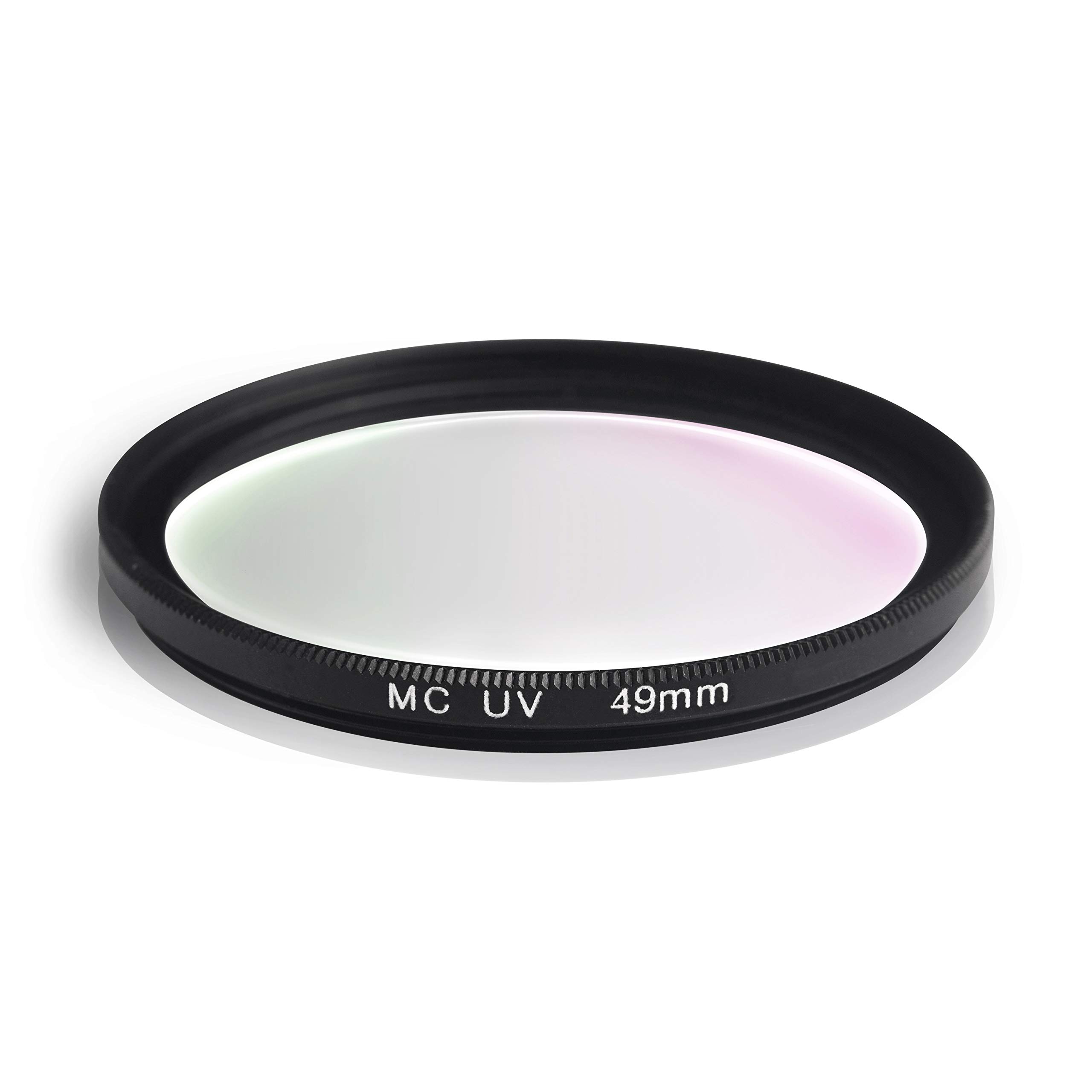 49mm MC UV filter. Lens cover. Made of aluminum and optical glass. Scratch-resistant and water-based surface. For Canon Sony Nikon Leica Fujifilm Panasonic Pentax Sigma Tamron Pentax