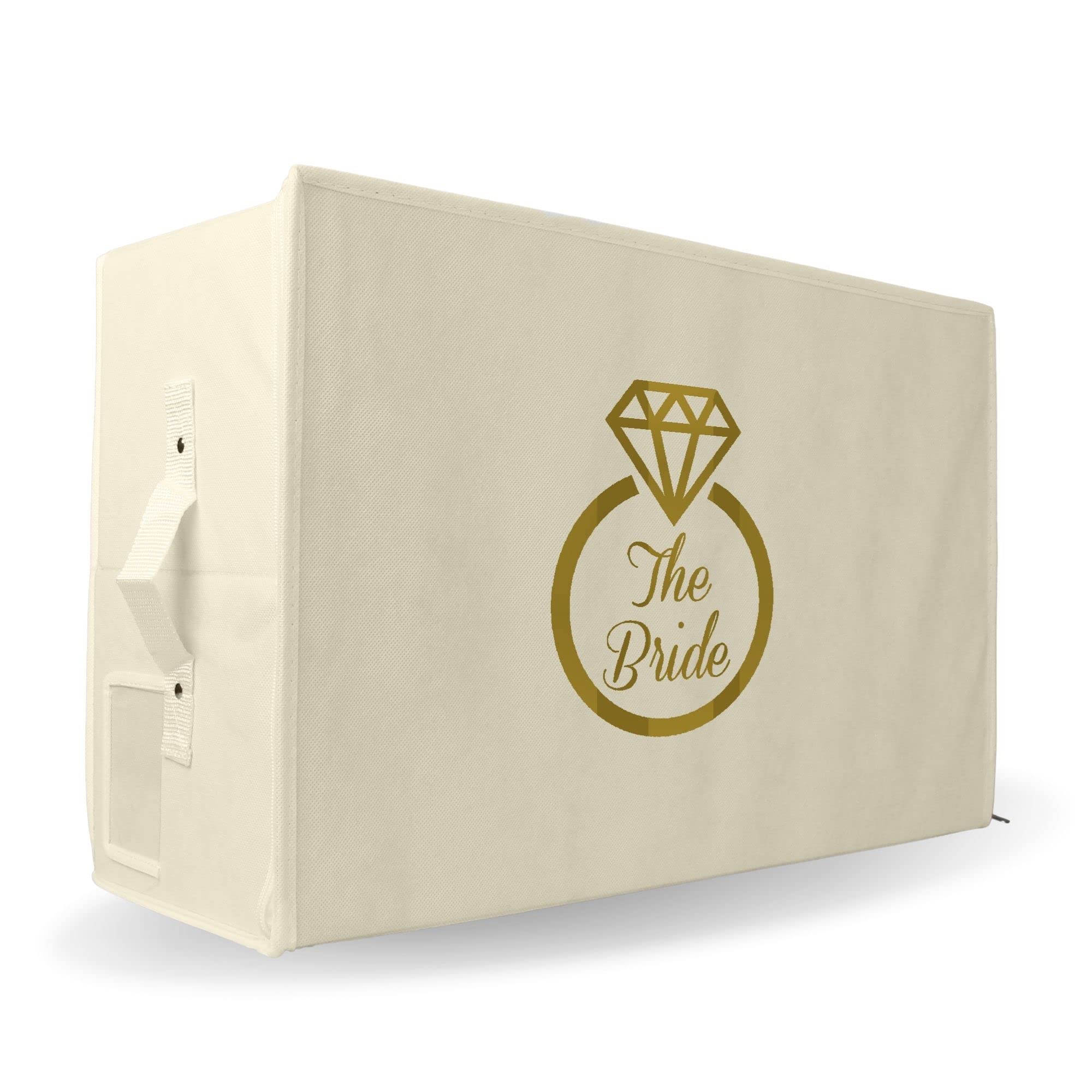 Hoesh UK – Ivory Medium Wedding Dress Storage Box, Under Bed with Lid & Acid Free Tissue - bridal gown storage, wedding dress box, clothes storage, under bed storage, clothes storage boxes