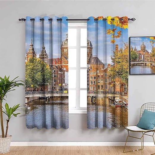Europäische Stadtlandschaft Decor Kollektion Vorhänge für Schlafzimmer