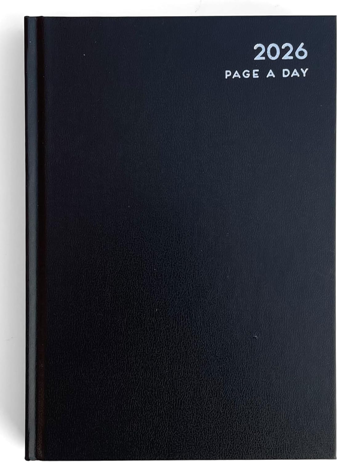 ZOPPER A4 2026 Day a Page Diary Black Hardback Casebound Planner with Ribbon Marker Full Year Daily Organiser for Home, Office, Business & Personal Use