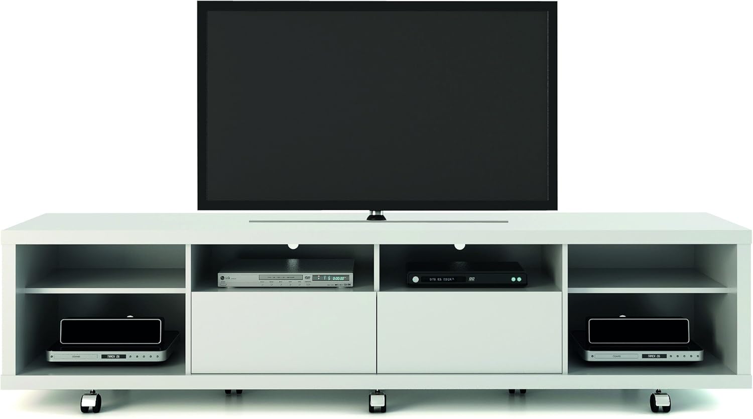 Amazon Com Modhaus Living Modern Wooden Tv Stand Media Cabinet