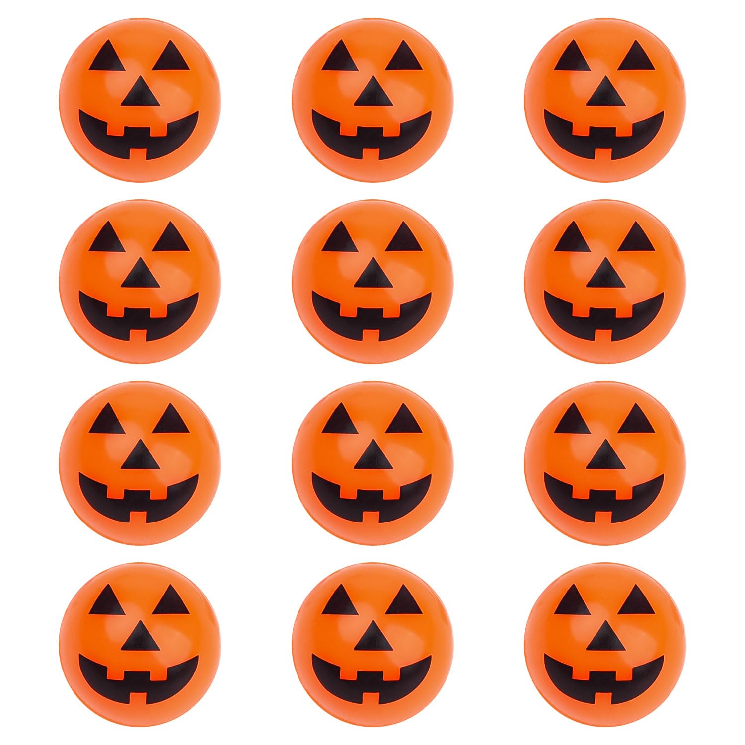 HIXNUG Halloween Solid Colored Rubber Elastic Ball Pumpkin Toy Bouncing Ball Children's Jumping Ball Halloween Party Toys Children's Party Small Gifts (12)