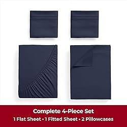 Mellanni Iconic Twin Sheet Set - 4-Piece Bed