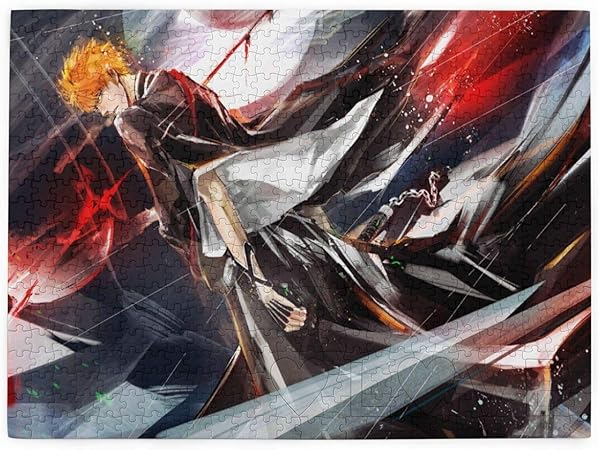 Amazon Bleach ソウルソサエティ 2 パズル5個 漫画の風景のキャラクターなど さまざまな興味深いパターンのおもちゃのギフト 木製パズル 木製パズル おもちゃ