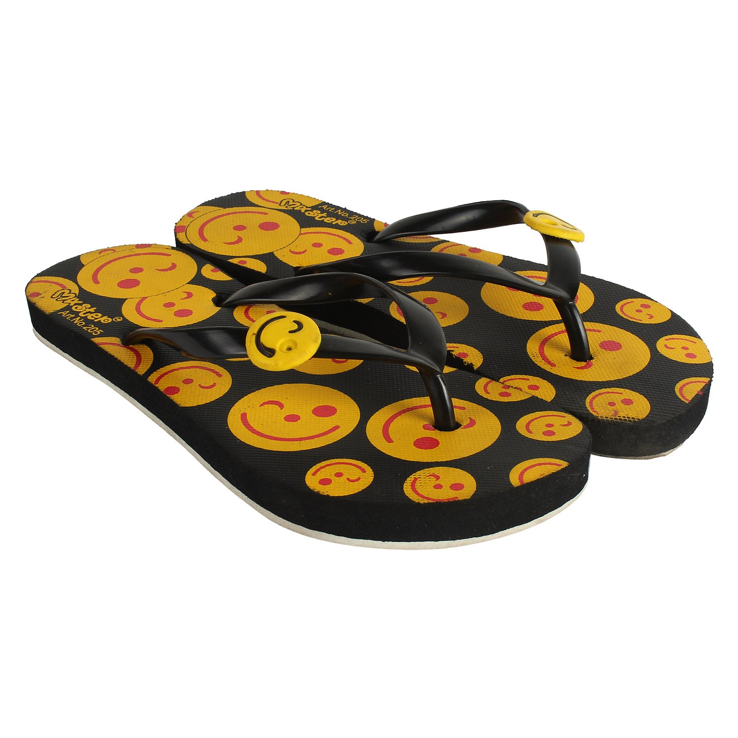 bersache women black & yellow flip-flops & house slippers