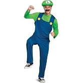 Disguise Adult Luigi Costume, Official Nintendo Super Mario Bros Luigi Adult Costume With Hat and Mustache