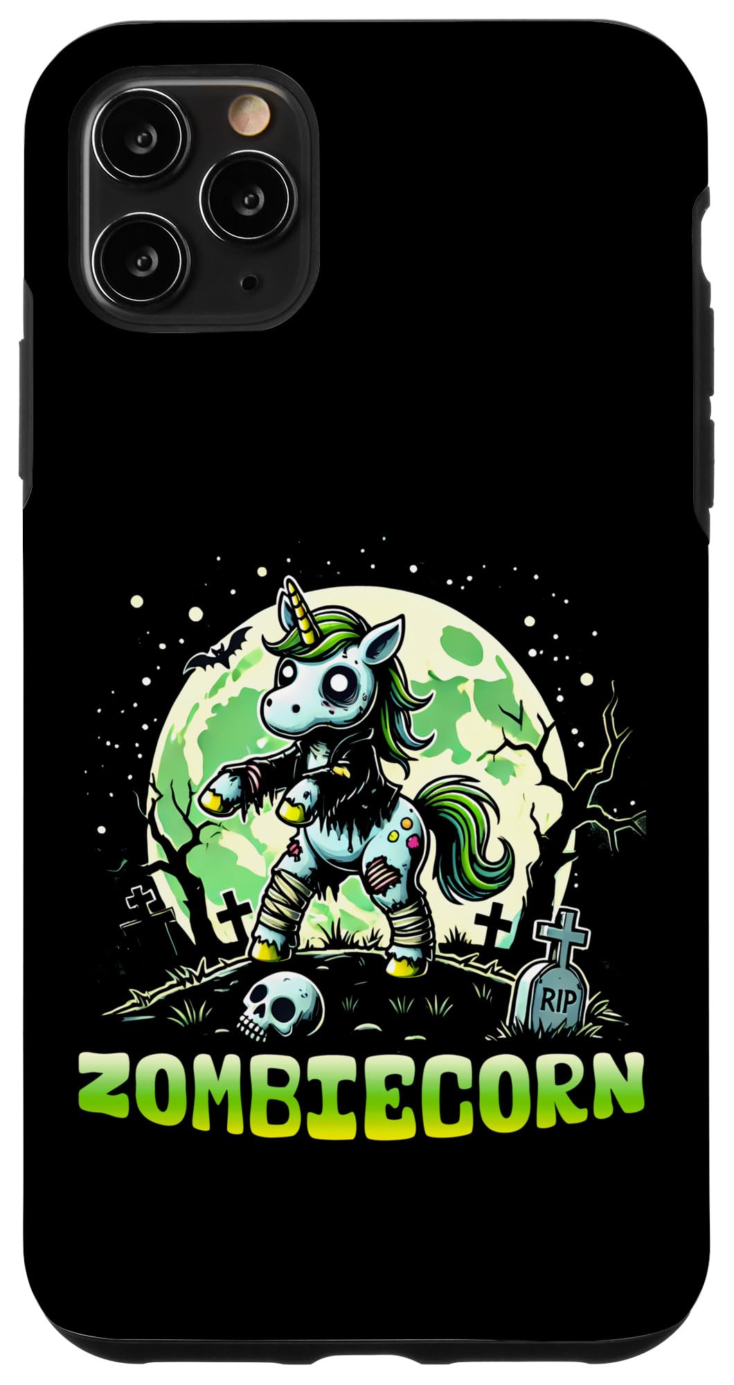 iPhone 11 Pro Max Halloween Zombiecorn Cute Zombie Unicorn Skeleton Case