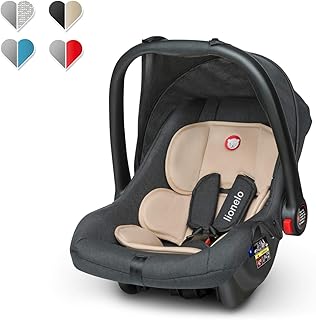 Lionelo Noa Plus Kindersitz, Autokindersitz Gruppe 0+ (0 bis 13 kg), ab Geburt, ECE R44/04, TÜV (Beige)