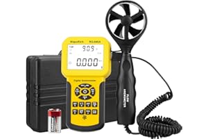 WapoRich HVAC Anemometer, RQ-846A Wind Speed Meter, CFM Pro, Max/Avg/Min Functions, 0.001100mph Wind Speed, Air Velocity, HVAC Air Flow Meter