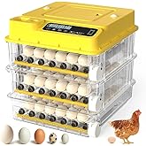 108 Egg Incubator for Hatching Eggs, Fully Automatic Egg Incubator with Auto Temp/Water/Turning, for Chicken Duck Goose Quail Pigeon Turtle Eggs, Humidity Control by Bottles, 361&deg; View Clear Window